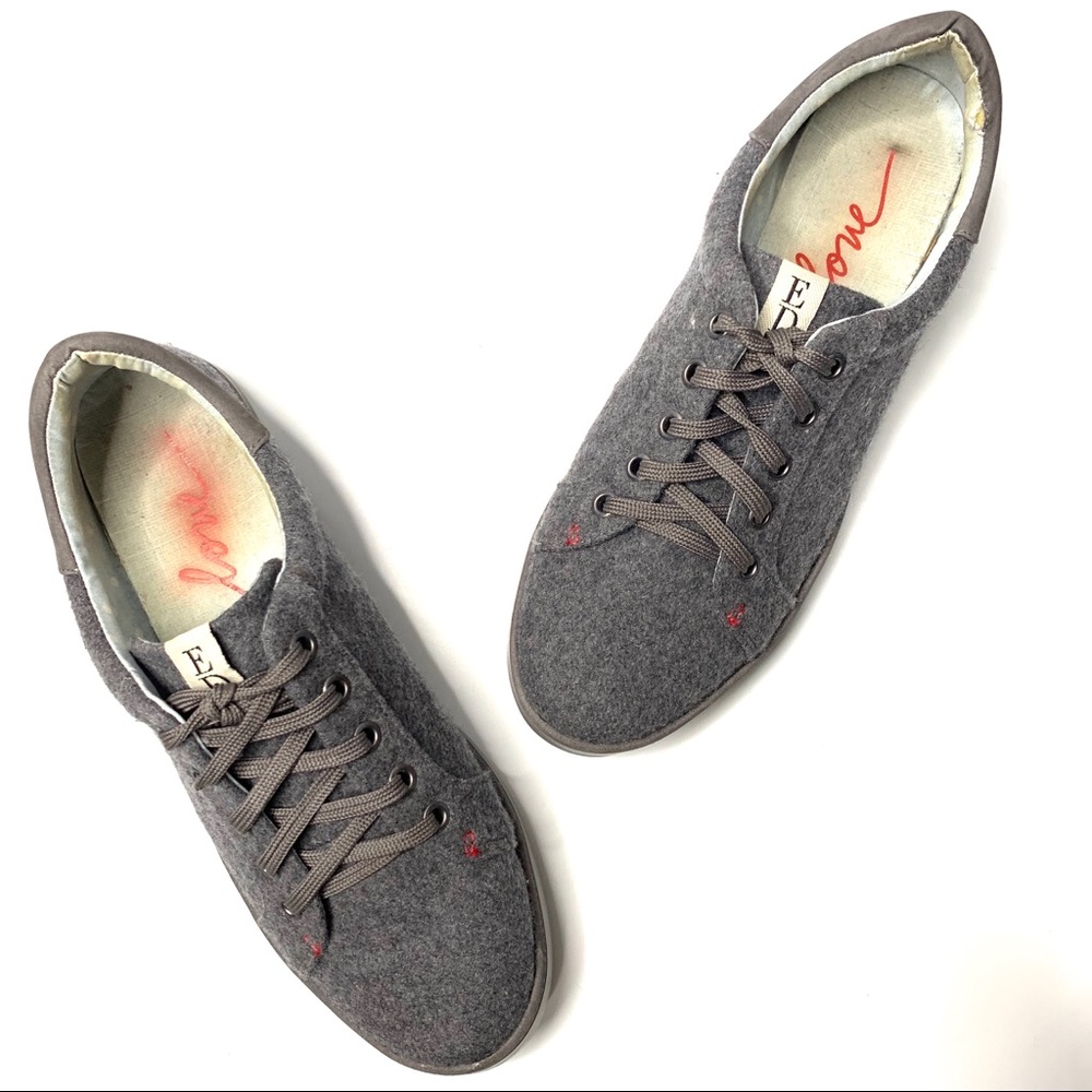 Ellen Degeneres Gray Wool Sofie Sneakers -Sz 8 GUC